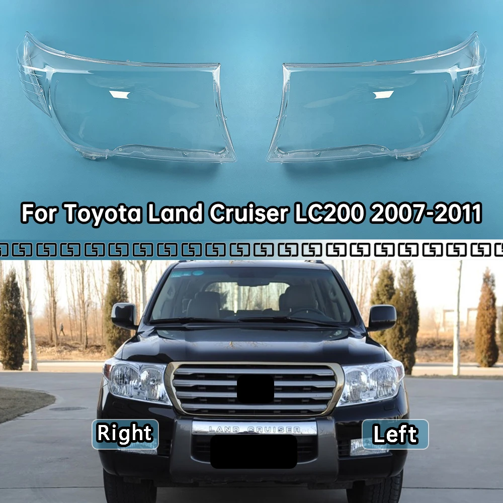 

For Toyota Land Cruiser LC200 2007-2011 Headlamp Cover Headlight Shell Transparent Lens Plexiglass Replace Original Lampshade