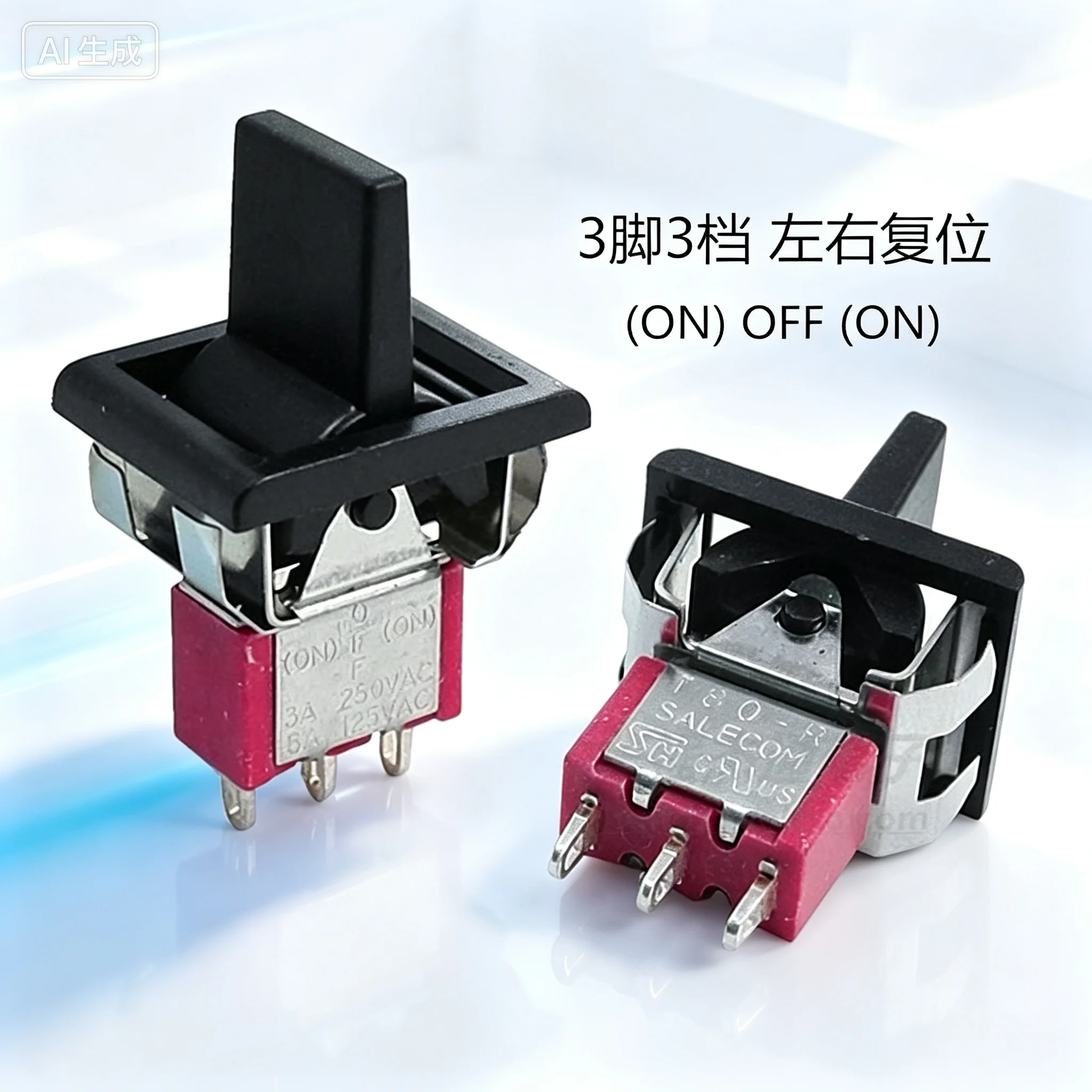 3Pin Left Right Double Reset Toggle Switch Alarm Rocker Switch for SH