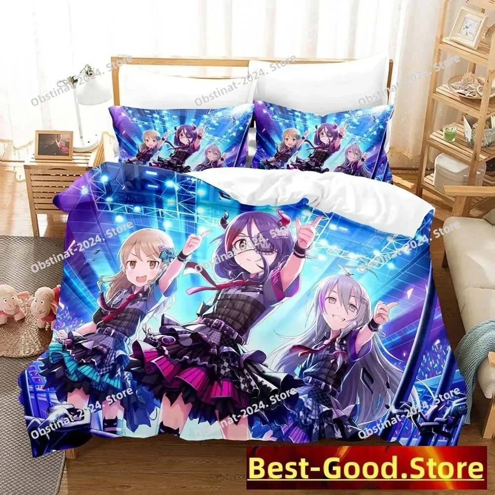 

New THE iDOLM@STER Cinderella Girls Starlight Stage Bedding Set Printed Bed Set With Pillowcase Bed Duvet Cover Single Double