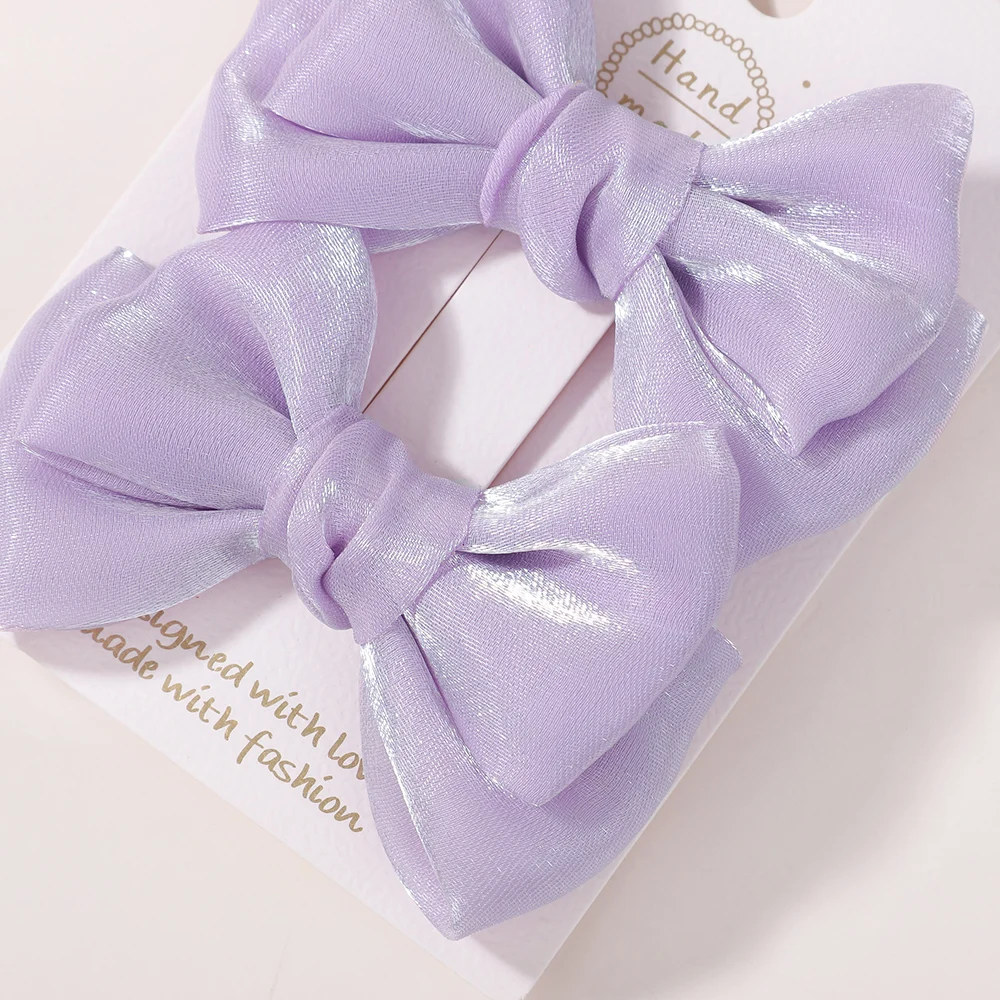 2 шт./лот, заколки для волос принцессы с шифоновым бантом и хвостиком, украшения для волос для девочек и детей, заколки, модные аксессуары для волос