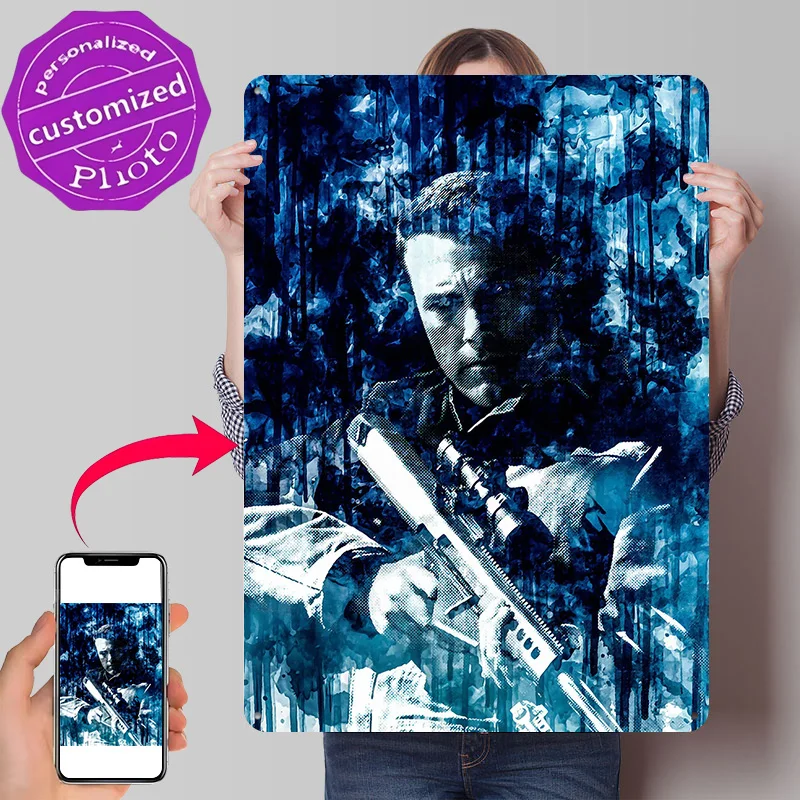 The Accountant 3D Printed Texture Poster Personalized Wall Art Retro Metal Tin Signs for Living Room Decoration Items Wand Deko