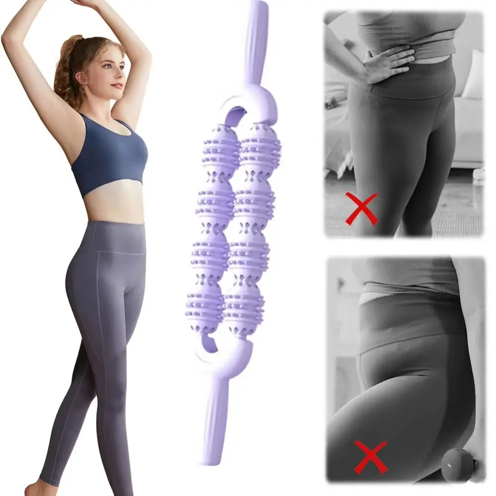 

Fitness Roller Ball Massage Stick Anti Cellulite Relaxation Muscles Yoga Massage Stick Sports Durable Fascia Stick Thighs