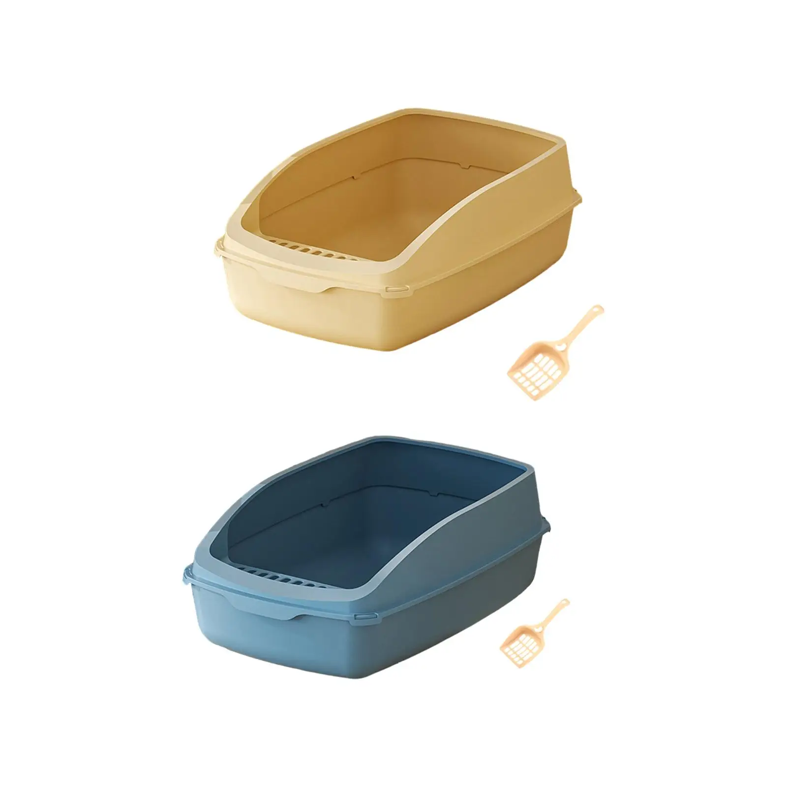 Cat Litter Tray Large Cat Sand Box Pet Litter Pan Semi Enclosed Anti Splashing Kitten Toilet for Medium Large Cats Small Animals