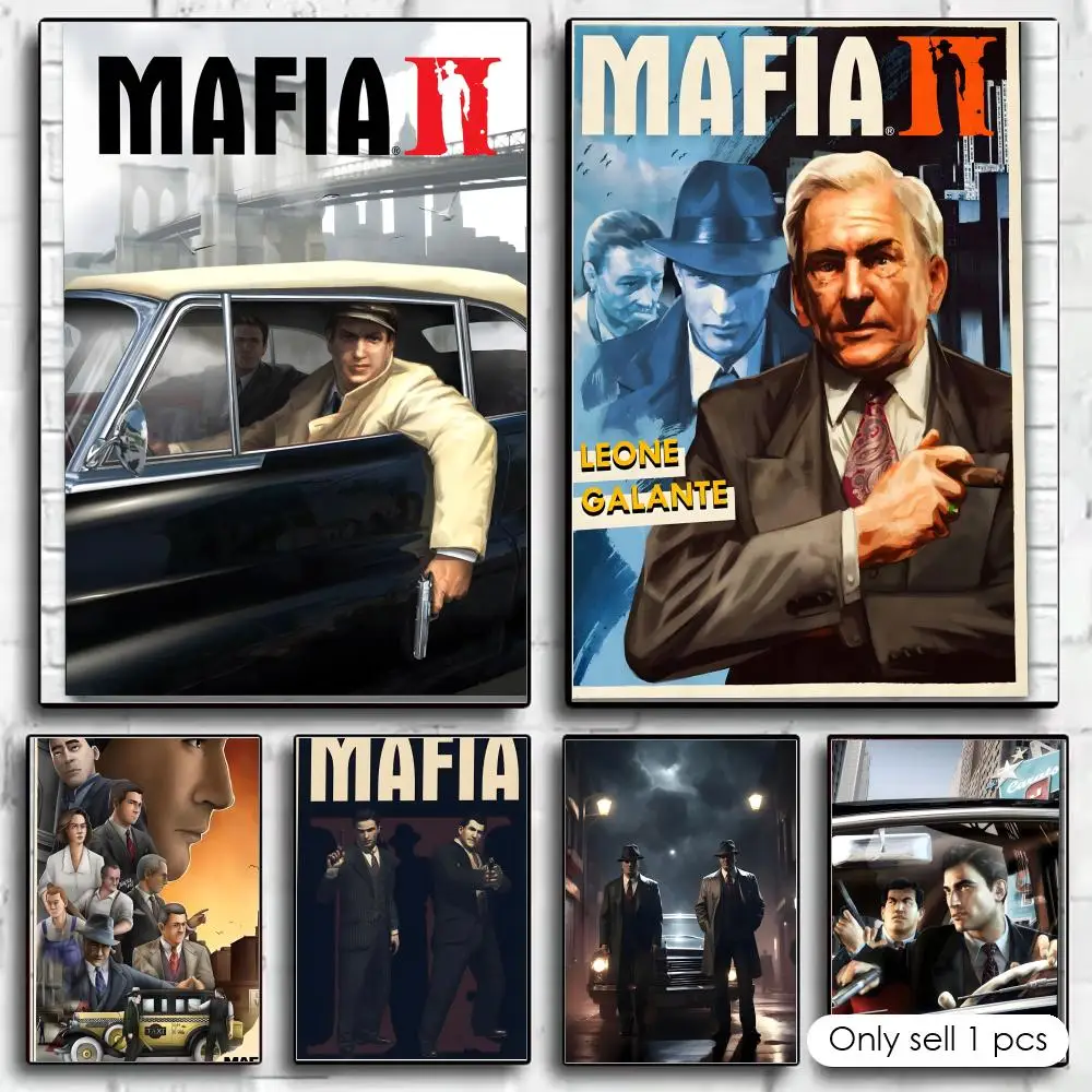 Poster Art poster movie mural family childrens room wall decoration print Gift M-Mafia-Of American Gangster Game