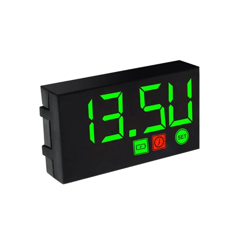 Multifunction Voltimetro Digital Time Clock Thermometer Voltmeter DC12V  LED Display for Motorbike Boats Car