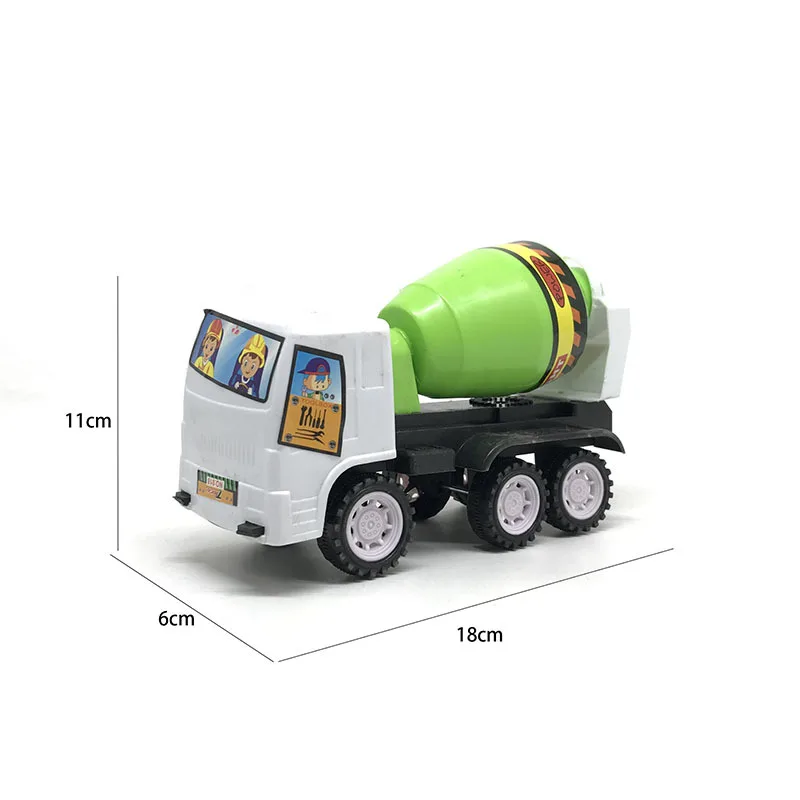 Children Engineering Vehicle Toy Creative Simulation Plastics Mixer Trucks Hand Push Inertia Mixer Truck Toys Boy Birthday Gifts