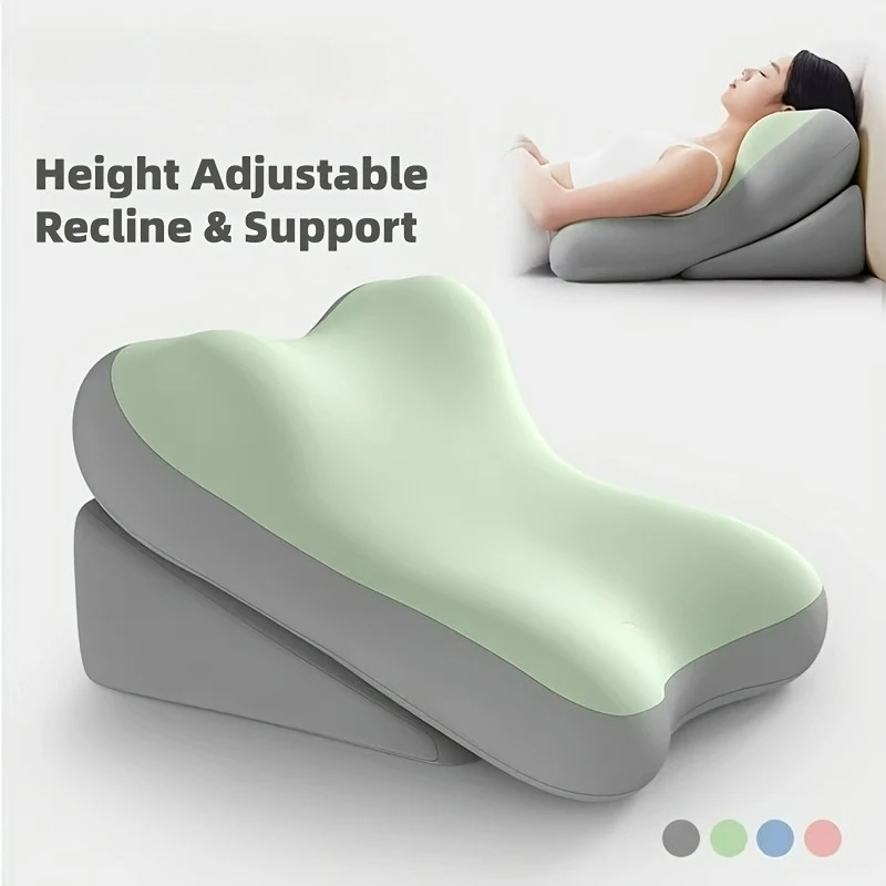 Ergonomic Bed  Pillow, Versatile Adjustable Memory Foam for Reading, Support Pillow for Sitting Up in Bed, Lumbar & Neck Relax