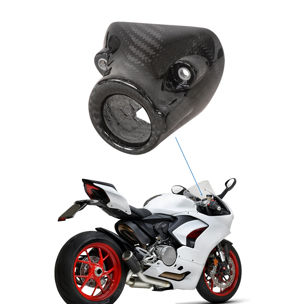 

For DUCATI Panigale V2 100% Carbon Fiber Motorcycle Accessories Part Key Lock Cover Guard Protector 1PC Gloss Twill Key Cover