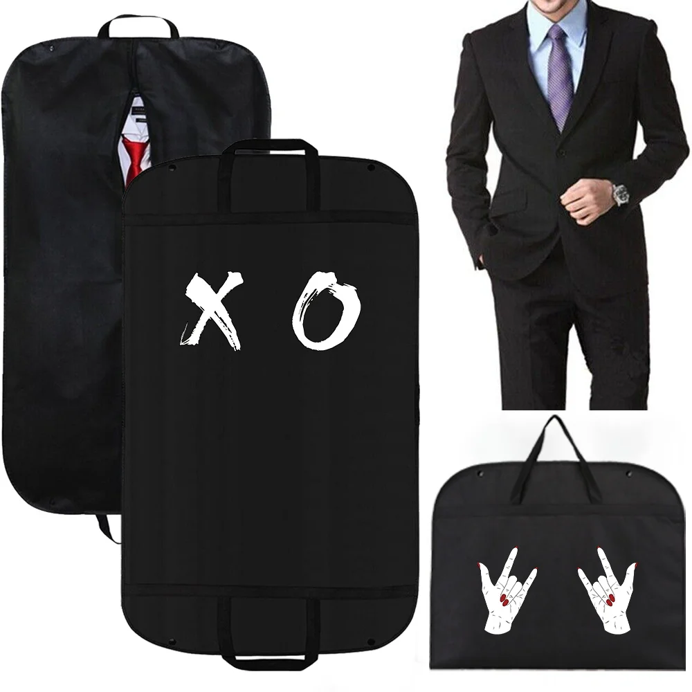 Dustproof Clothes Cover Coat Storage Bag Chest Print Hanging Suit Coat Dust Cover Garment Bags Moisture-Proof Clothing Organizer