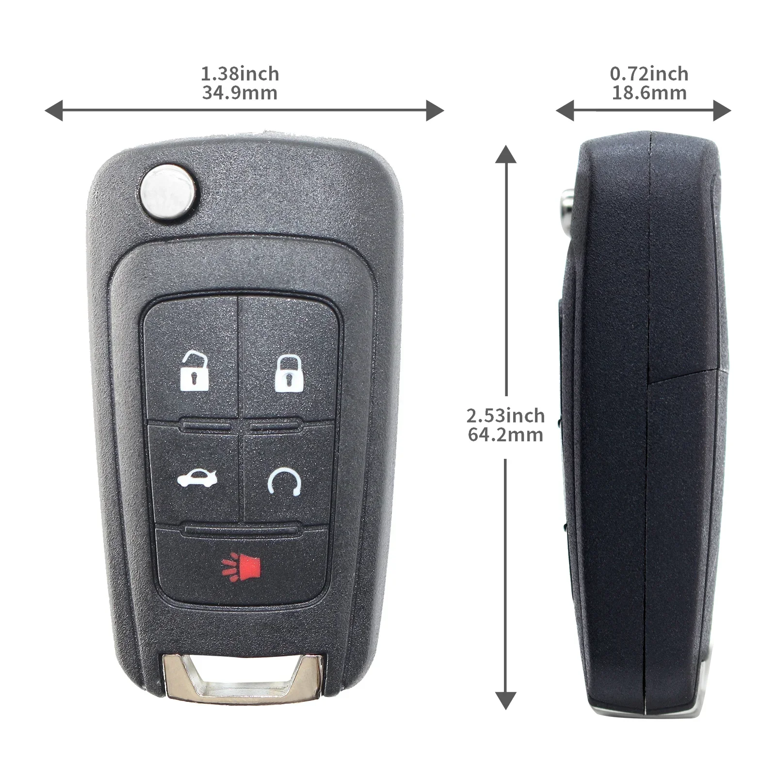 5 Buttons Car Remote Control Key Fob Case 315MHZ ASK 46 Chip for GMC Terrain Chevrolet Cruze Camaro Buick Regal OHT01060512