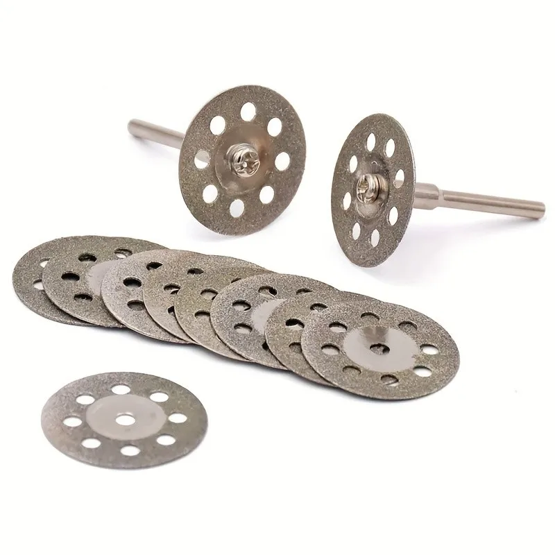 12Pcs/set 22/30MM Disc Rotary Cutting Tool Hss Cutting Disc Blade For Metal & Stone Diamond Cutting DIY Crafting Tool Blade
