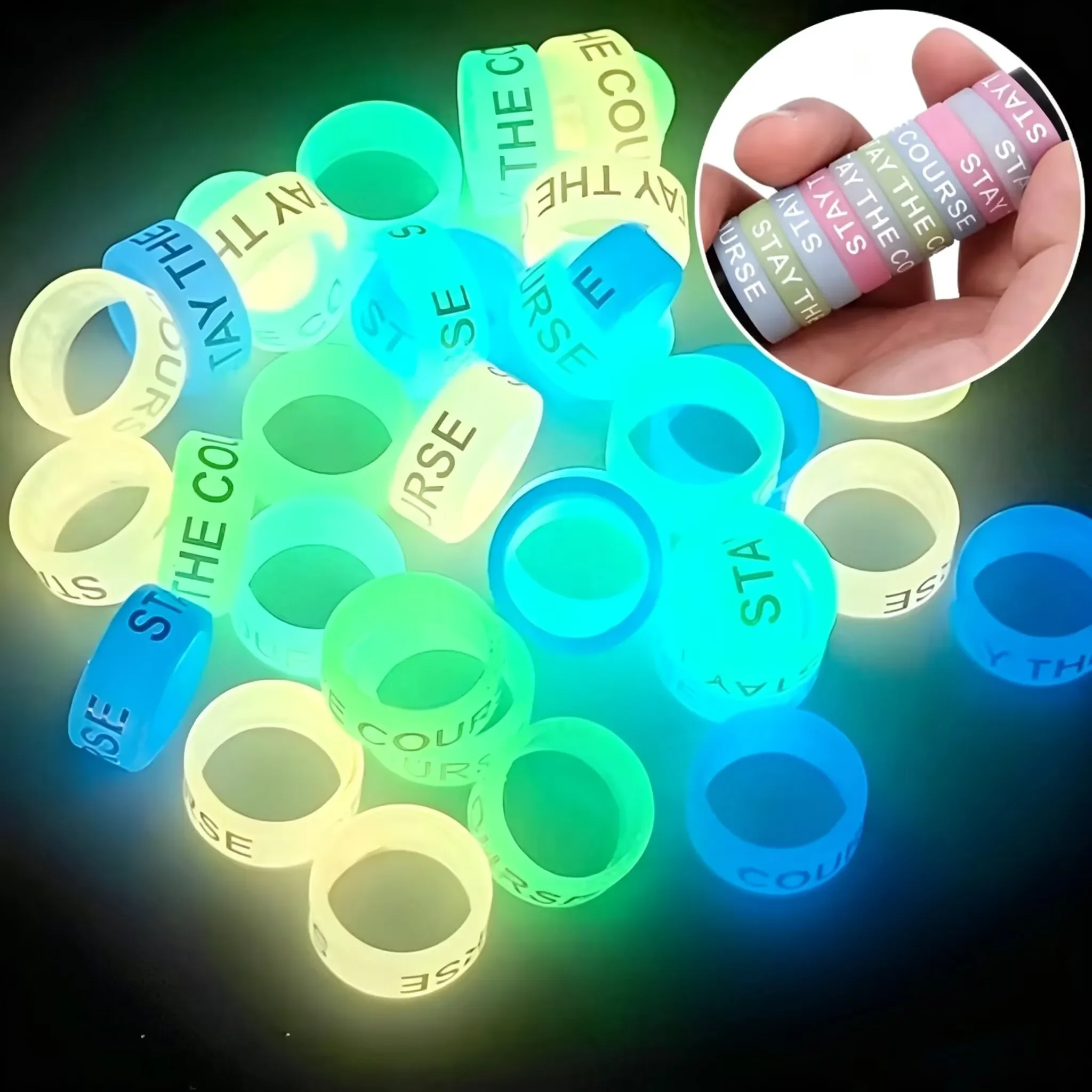 20PCS Anti Slip Silicone Multi Circle Band Rubber for Bicycle Grip Fishing Rod Racket Handle Grip Cool Decoration Fishing Tackle