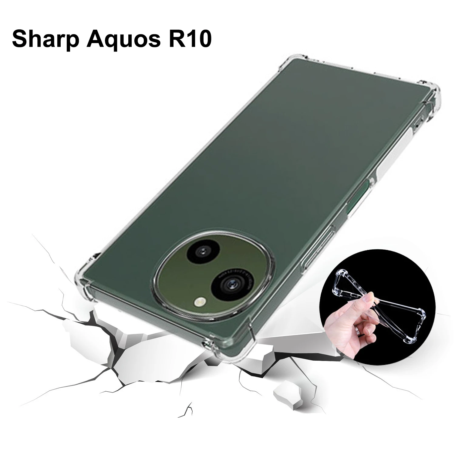 Para Sharp Aquos R10 SH-51F funda de cojín de aire a prueba de golpes transparente Airbag parachoques de silicona TPU contraportada funda de teléfono suave para Sharp R10
