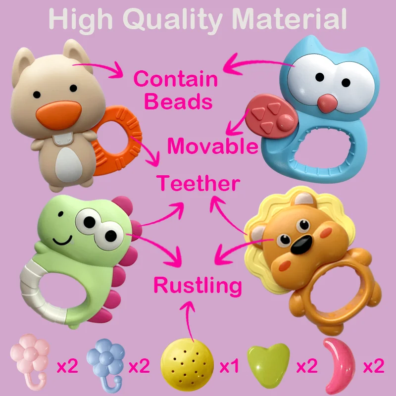 360 °   Culla musicale per bambini, mobile rotante, luce notturna, proiezione, letto, campana, giocattolo, quattro velocità, timing, appeso, neonato, comodino, Gif