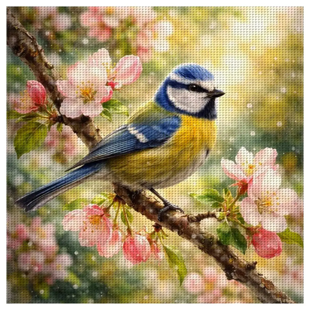 1 Stück 30X30CM/11,8 Zoll Bluejay Gestempeltes Kreuzstich-Set DIY-Kit 11/14/16CT DIY-Stickset DIY-Kreuzstich-Set – Detail 2
