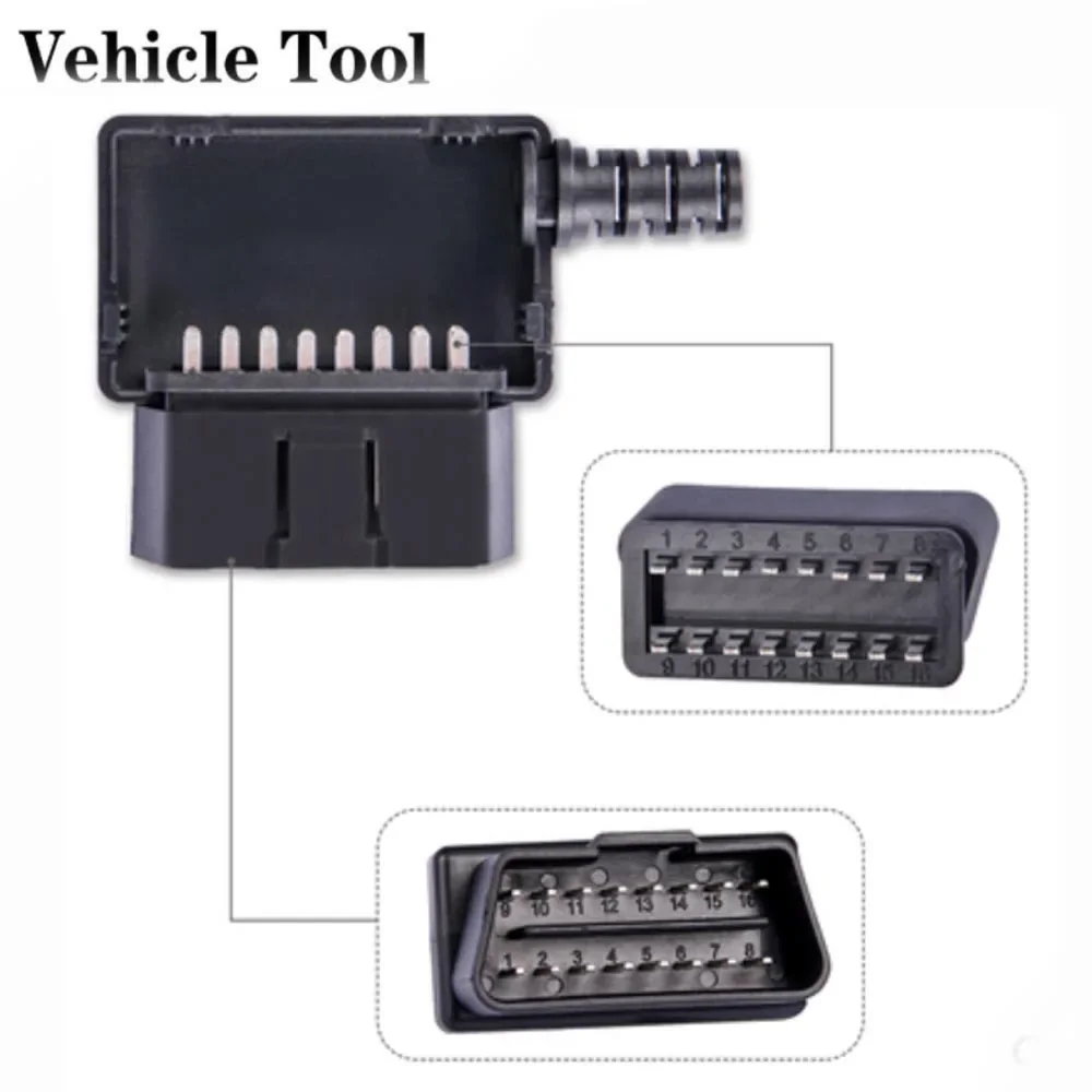 

10pcs J1962M OBD2 16 Pin Male Connector for Car Diagnostic Tool Interface DIY Assembly Plug OBD 16 PIN Female Cable Socket Shell