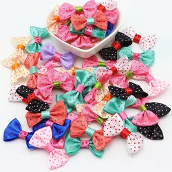 100pcs Ribbon Bow Hair Accessories Diy Handmade Children's Hair Accessories Girls Clip Hairpin Bow 2cmx3.5cm