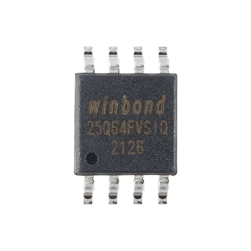 Original autêntico Serial Flash Memory Chip, W25Q64FVSSIQ, SOIC-8, 3V, 64M-bit