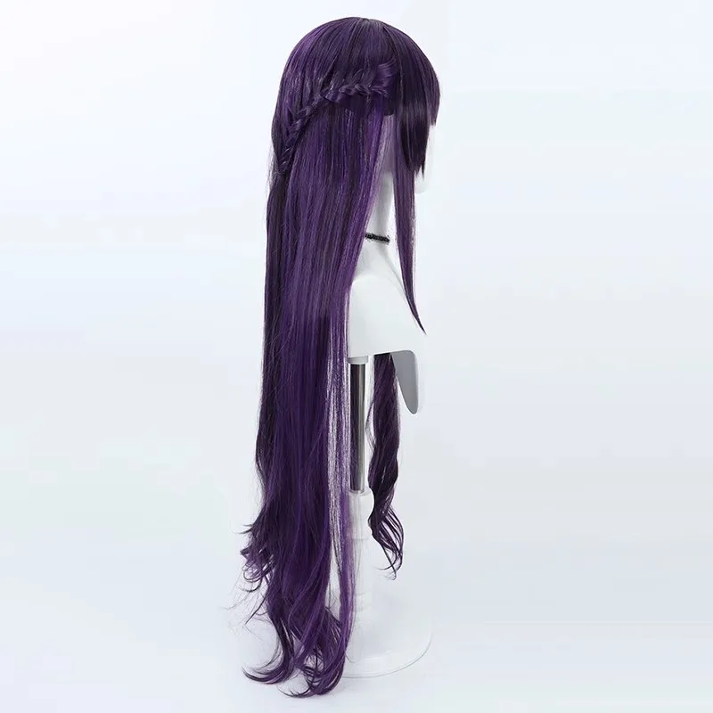 Women Purple Long Wig Project Sekai Colorful Stage!25 o'clock Nightcord Asahina Mafuyu Cosplay Headwear Halloween Cos Headgear