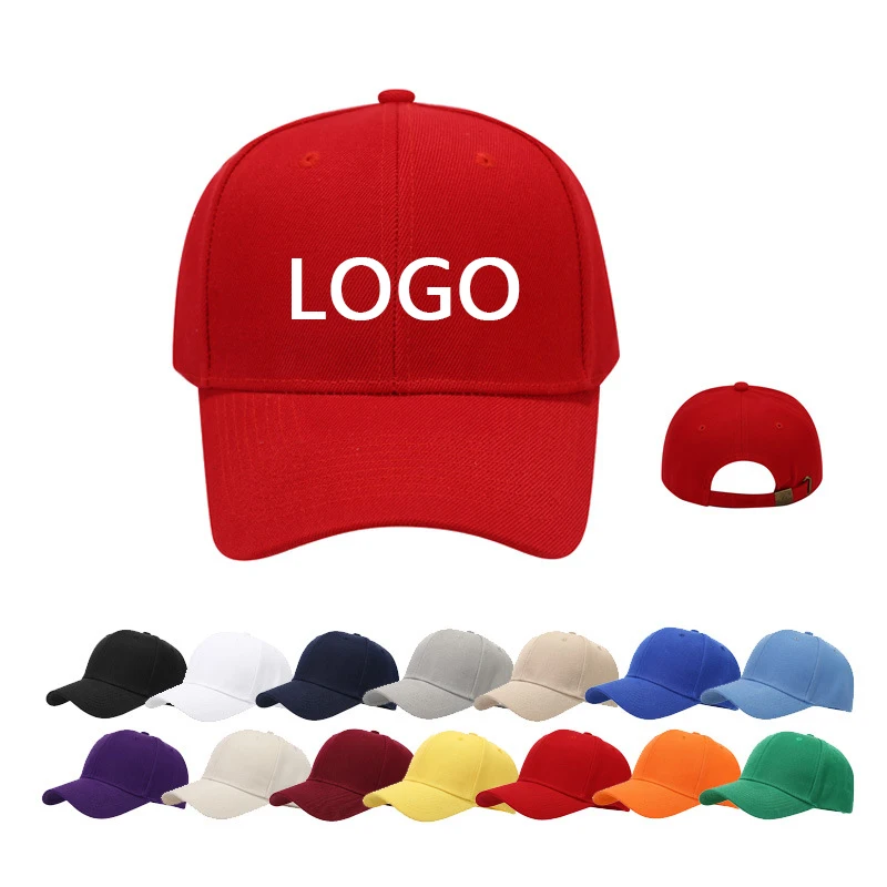 Customized Embroidered Logo Solid Color 6-Panel Baseball Cap Hip-Hop Street Cap with Name Customized Snapback Caps