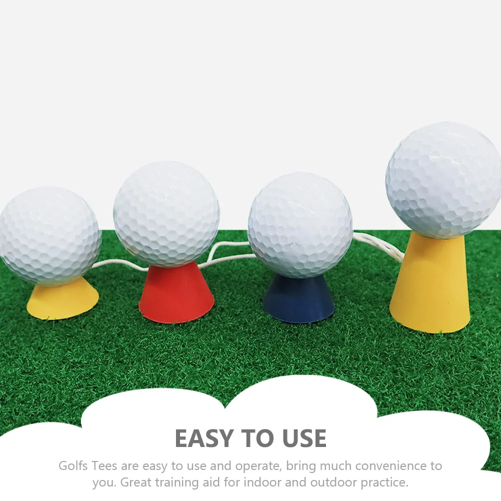 

5 Sets Golf Ball Nails Golfs Holding Bases Golfing Balls Holder Supplies Toy Room Child