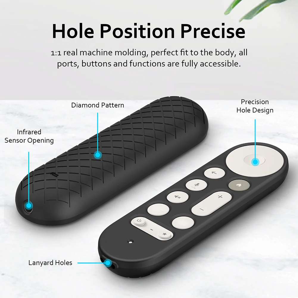 Silicone Remote Case Anti-Slip TV Remote Control Case with Lanyard Remote Protective Case Remote Cover for Google TV Streamer 4K view 2