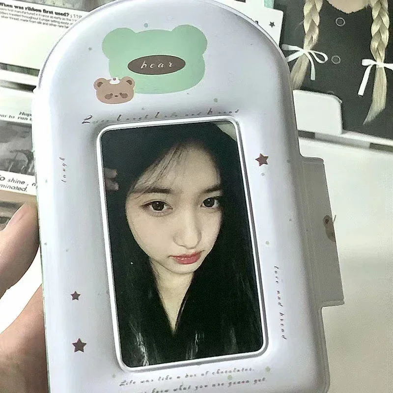 لطيف 3 بوصة حقيبة بطاقة واحدة ستار مطاردة بطاقة كتاب الحب الفول بطاقة صغيرة إدراج نمط ألبوم الصور كتاب التخزين #3