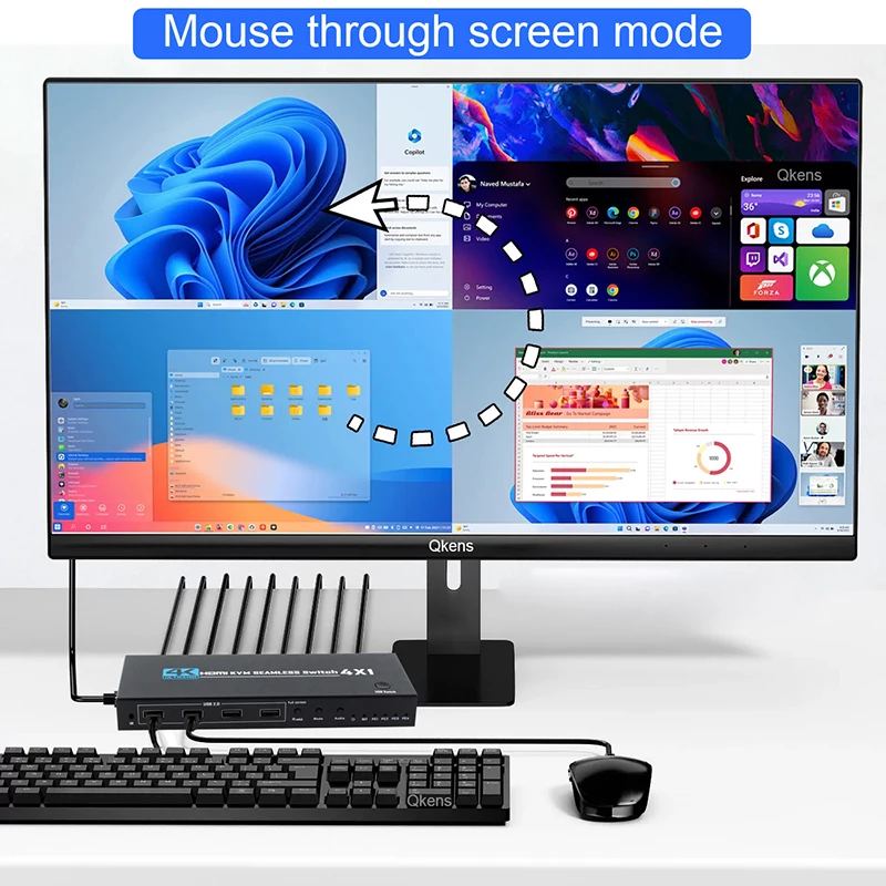 4k-4x1-kvm-seamless-switch-hdmi-multiviewer-1-3-2-3-4-screen-display-on-one-monitor-4-laptop-pc-share-mouse-keyboard-monitor