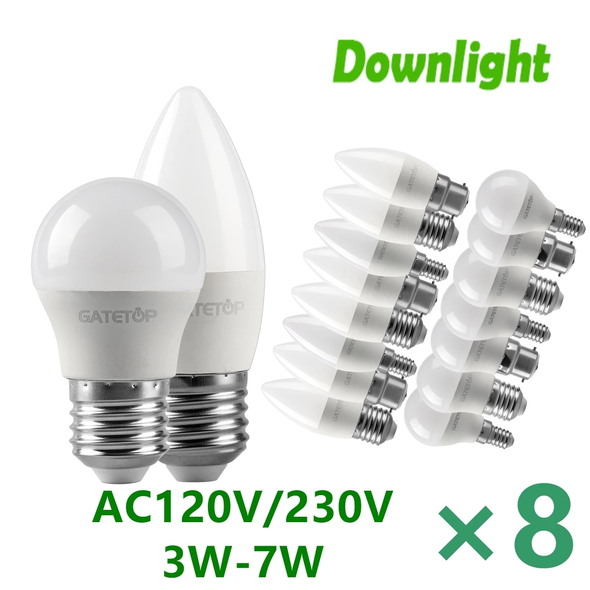 

8PCS LED Golf Bulb Energy-efficient G45 C37 E14 E27 B22 3W 5W 6W 7W AC230V AC110V Led bulbs Lamp For Home Decoration