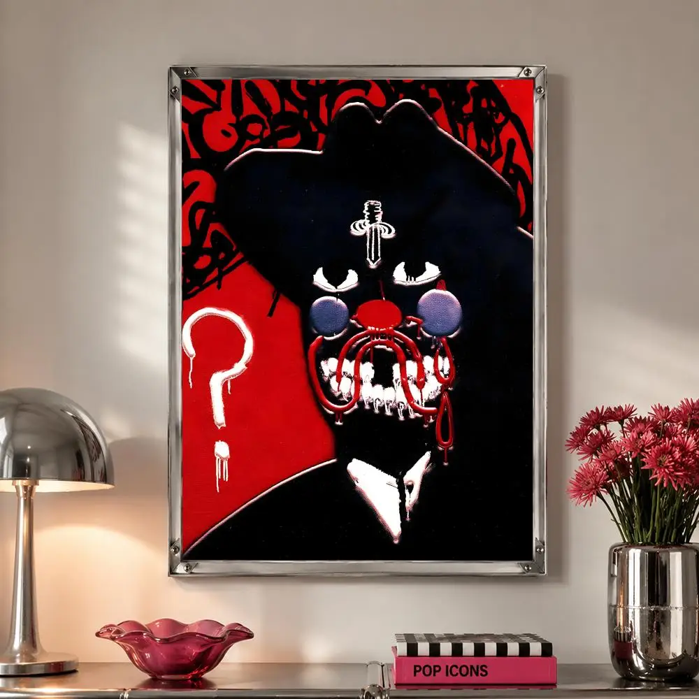 Vintage art O-Olaolu Slawn Art Abstract Poster Self Adhesive Wall Decor Waterproof Removable for Bedroom Living Room bar Gift image 3