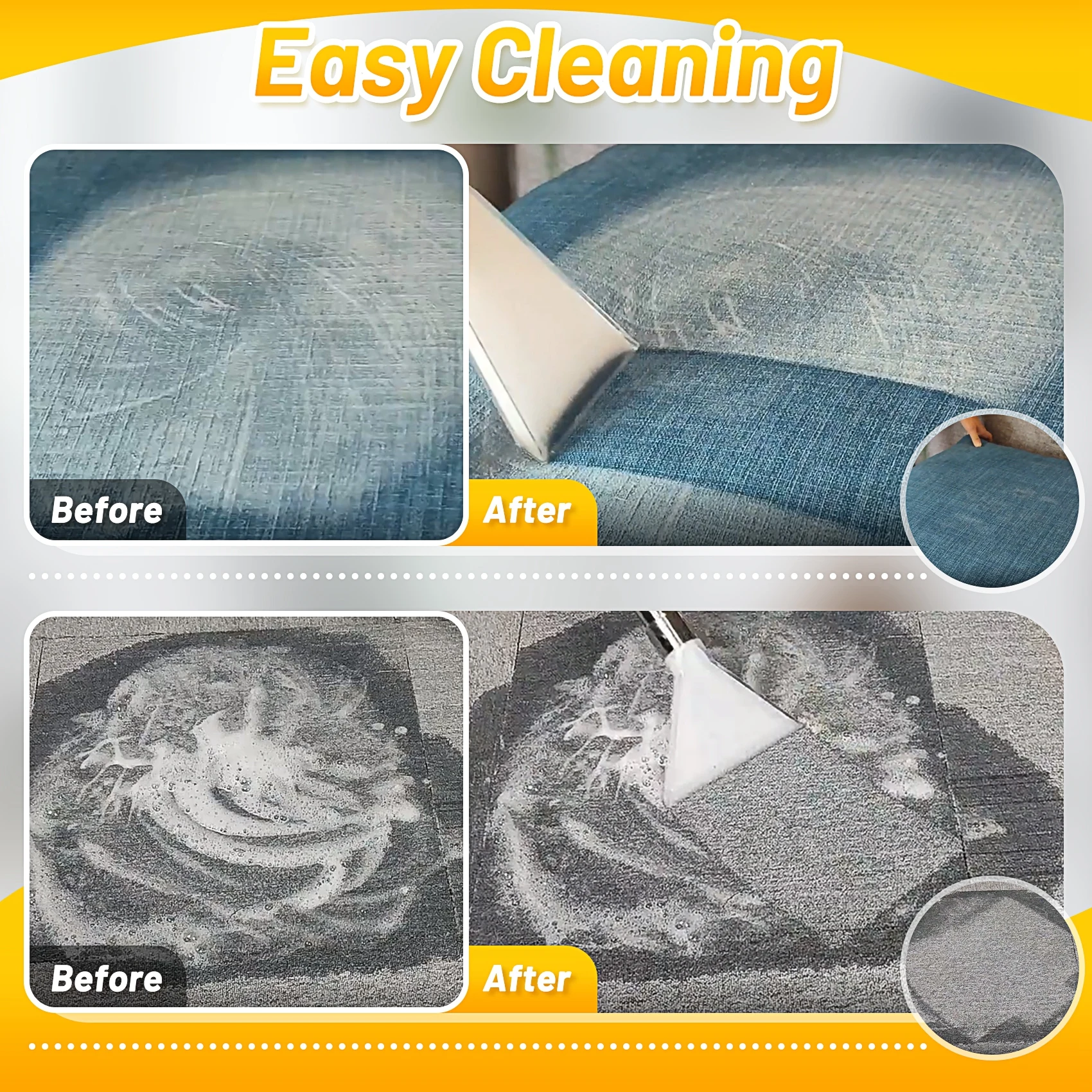 Universal Carpet Seat Washing Apparatus, Aspirador molhado e seco, Bico de água, Adequado para Universal, 38mm