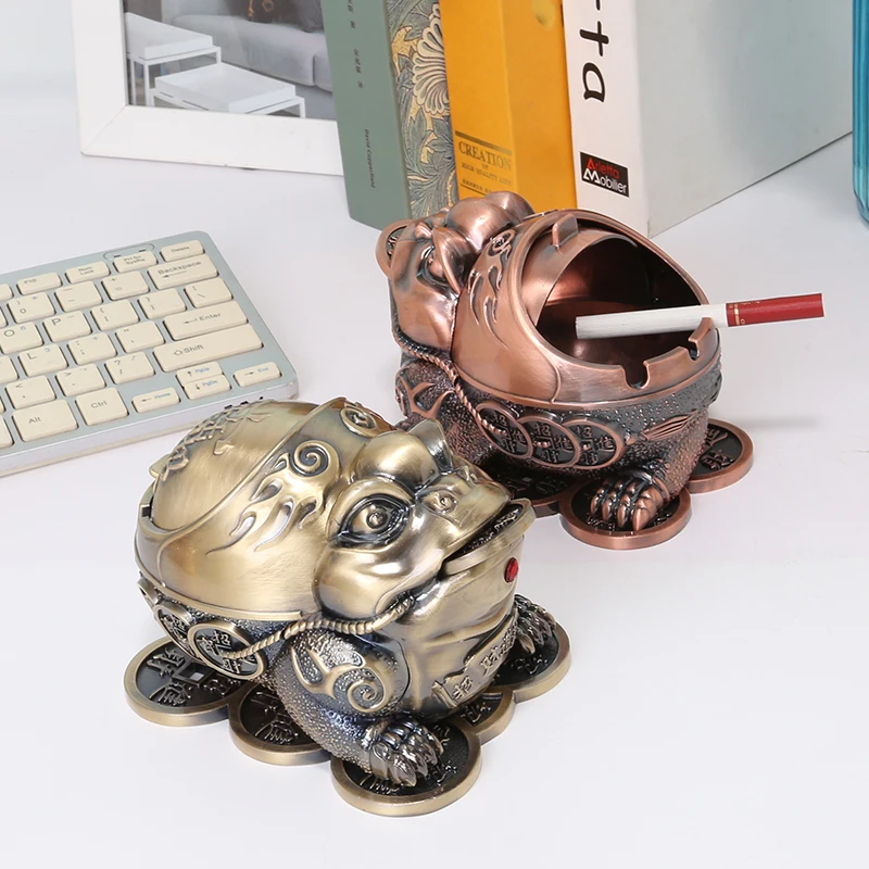 NEW HOME OFFICE company BAR Business ART TOP COOL 3D GOOD LUCK Auspicious wealth JIN CHAN Decoration art statue Ashtray