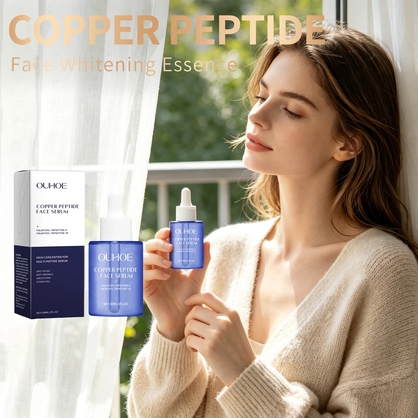 30ml Face Brightening Serum For Glowing Skin Fade Fine Lines Deep Hydrating Shrink Pore Korean Bottle For Dark Skin Care Essence