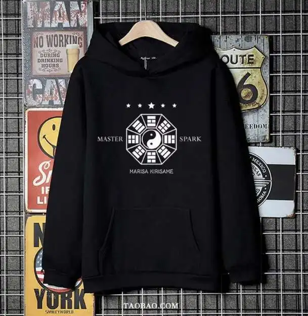 

Anime Touhou Project Kirisame Marisa Hooded Hoodie Cosplay Autumn Winter Men Women Coat Loose Jacket Tops anime