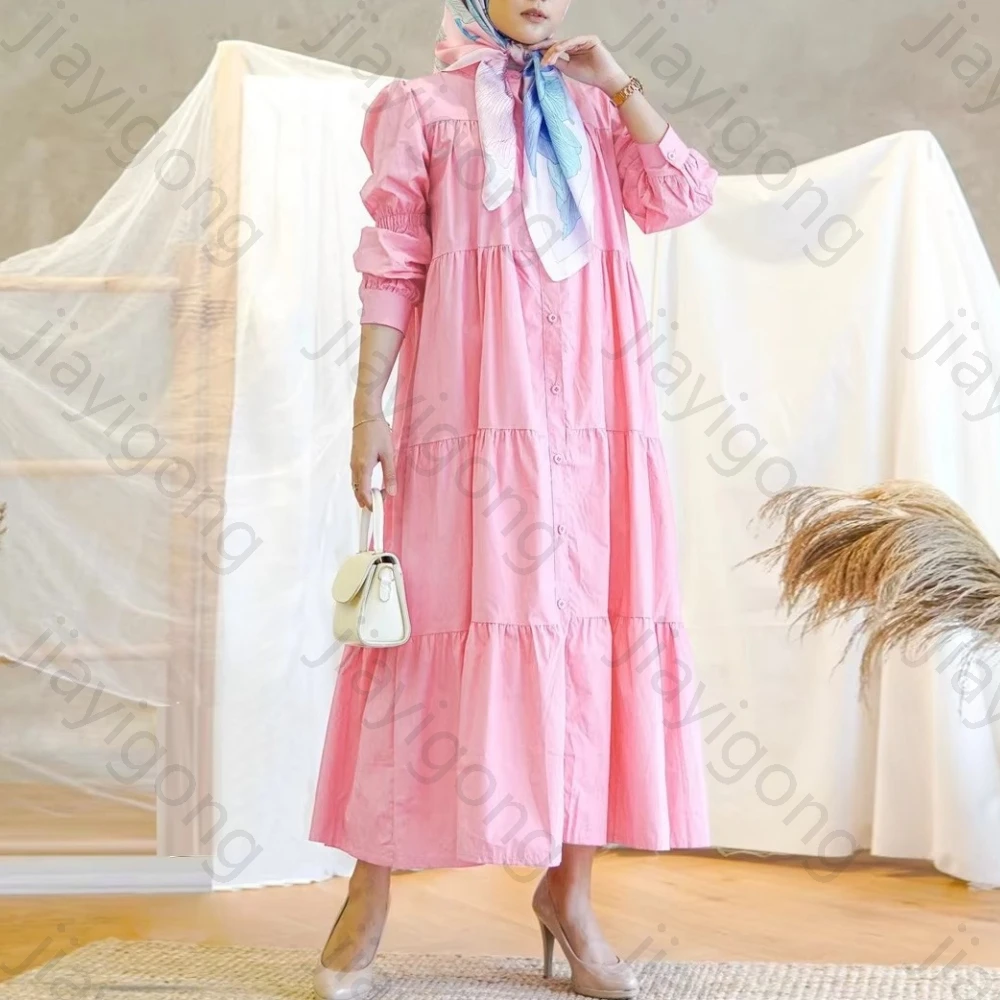 فساتين سهرة بأكمام طويلة وأزرار ذات طبقات فستان المشاهير الأنيق الرائع عالي الجودة للحفلات الراقصة للنساء حسب الطلب #5