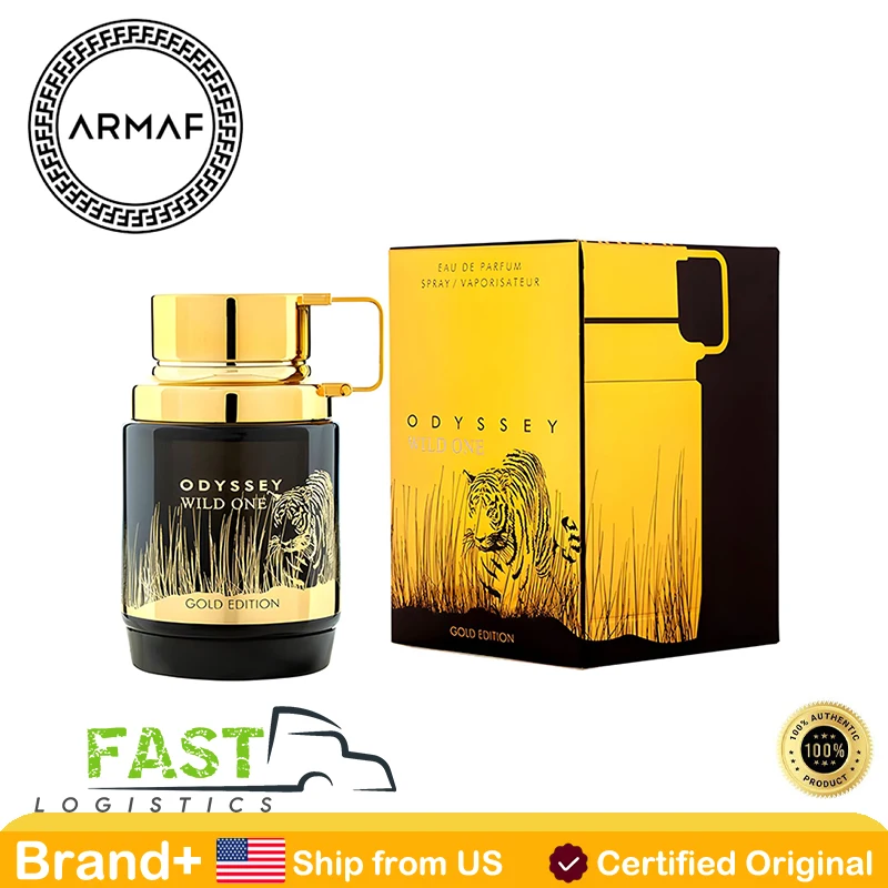 

Armaf Odyssey Wild One Gold Edition By Men 100ML EDP Hair and body spray Cologne Persistence Arabian Women Long-lasting Natural