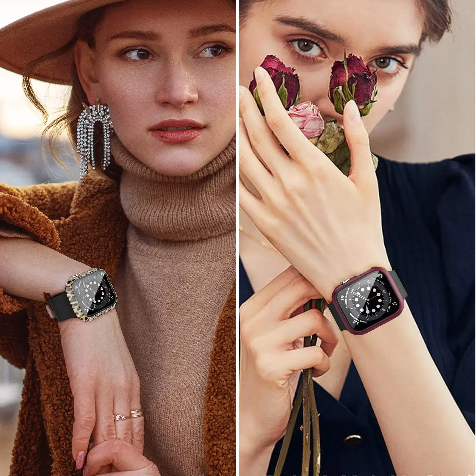 Coque de Protection d'Écran en Verre pour Apple Watch, Accessoire de 45mm, 41mm, 44mm, 40mm, 42mm, Série 9, 4, 5, 6, SE, 7, 8