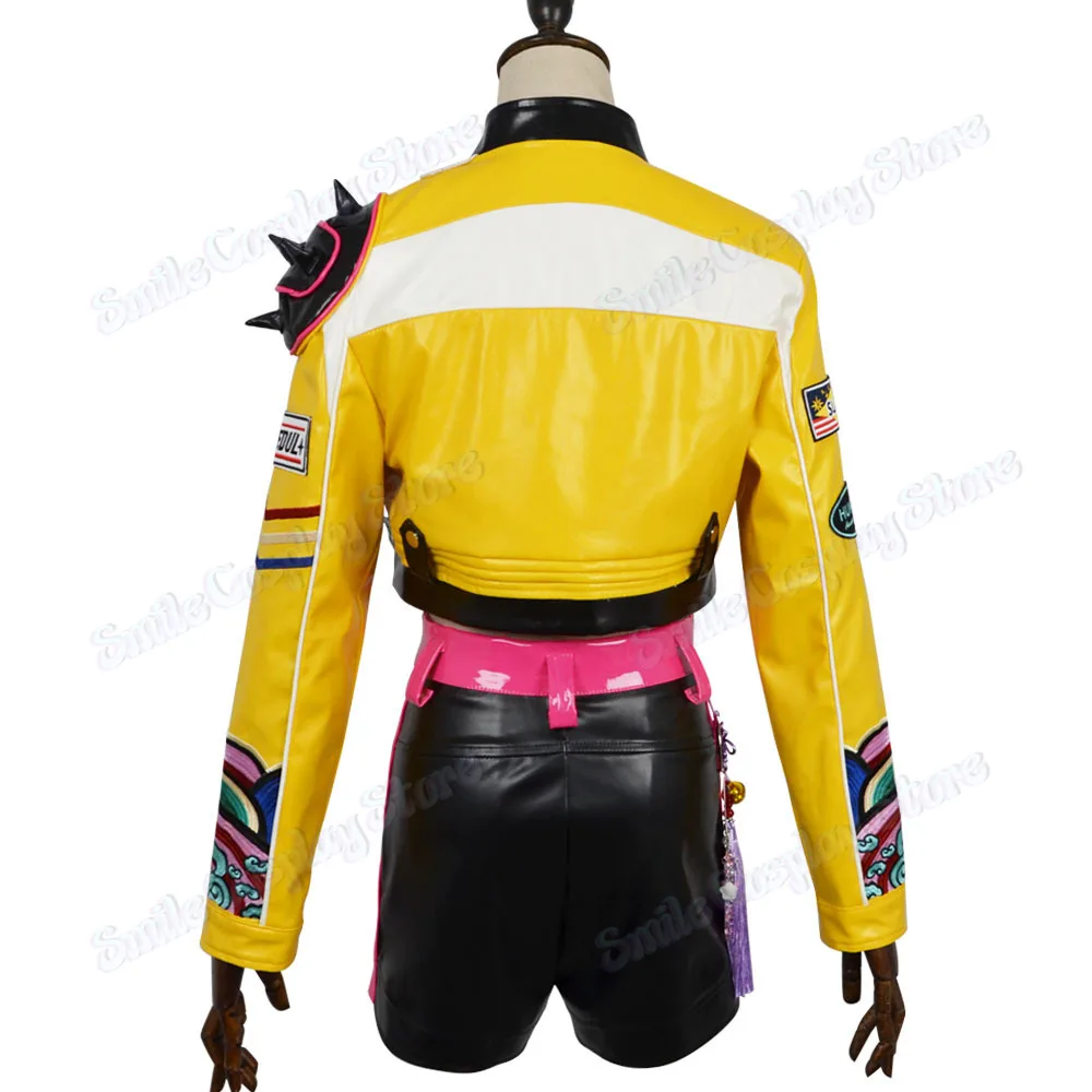 New Movie K-Pop Demon Hunters Cosplay Costume Rumi Top Pants Jacket Set Halloween Party Props Stage Show Accessories
