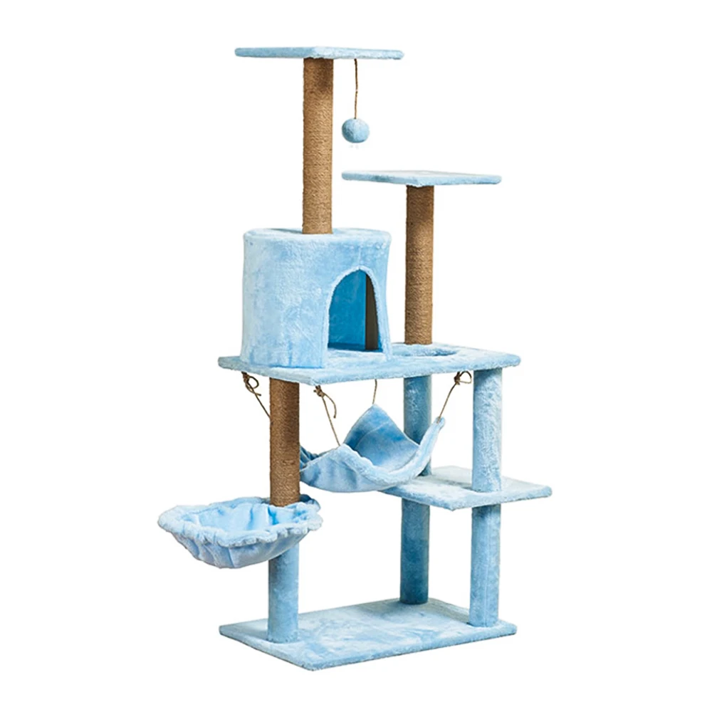 Design high quality cat tree design cat tower indoor cat multi-storey apartment and kitten scratching column