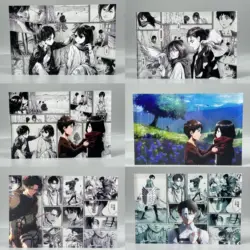 Acrylic Brick Shingeki No Kyojin/Attack on Titan Levi Ackerman Eren Jaeger Mikasa·Ackerman Cosplay Desktop Ornament Cartoon Gift