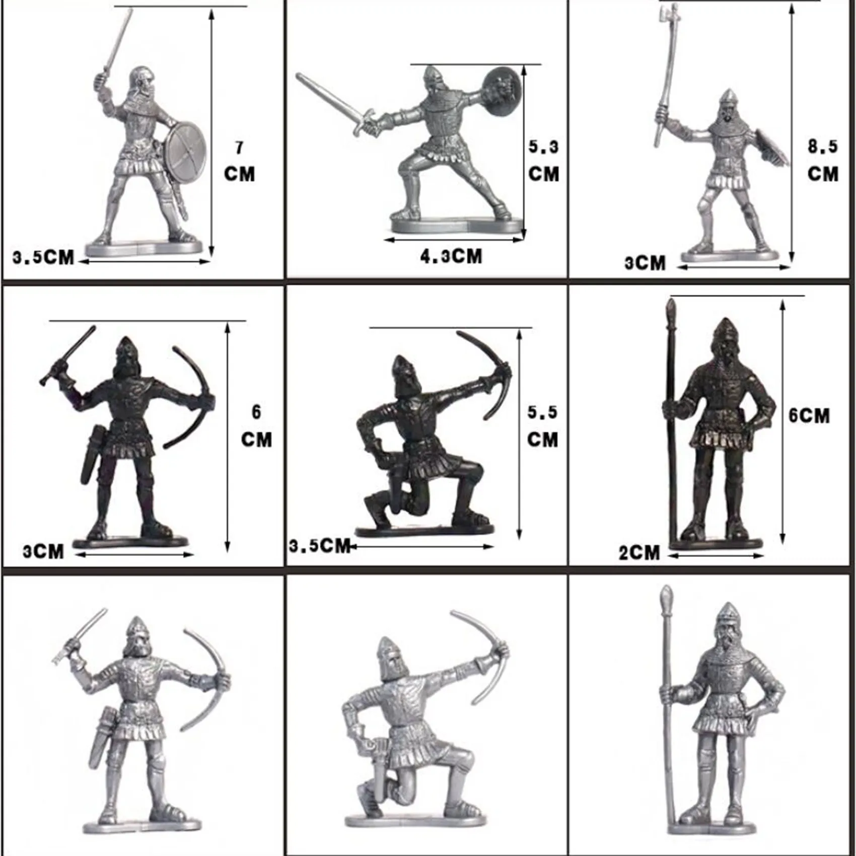 Oral aliers Romains et Médiévaux de Simulation, Soldats Classiques du Moyen Âge, Jouet pour Homme, 24 Pièces/Ensemble