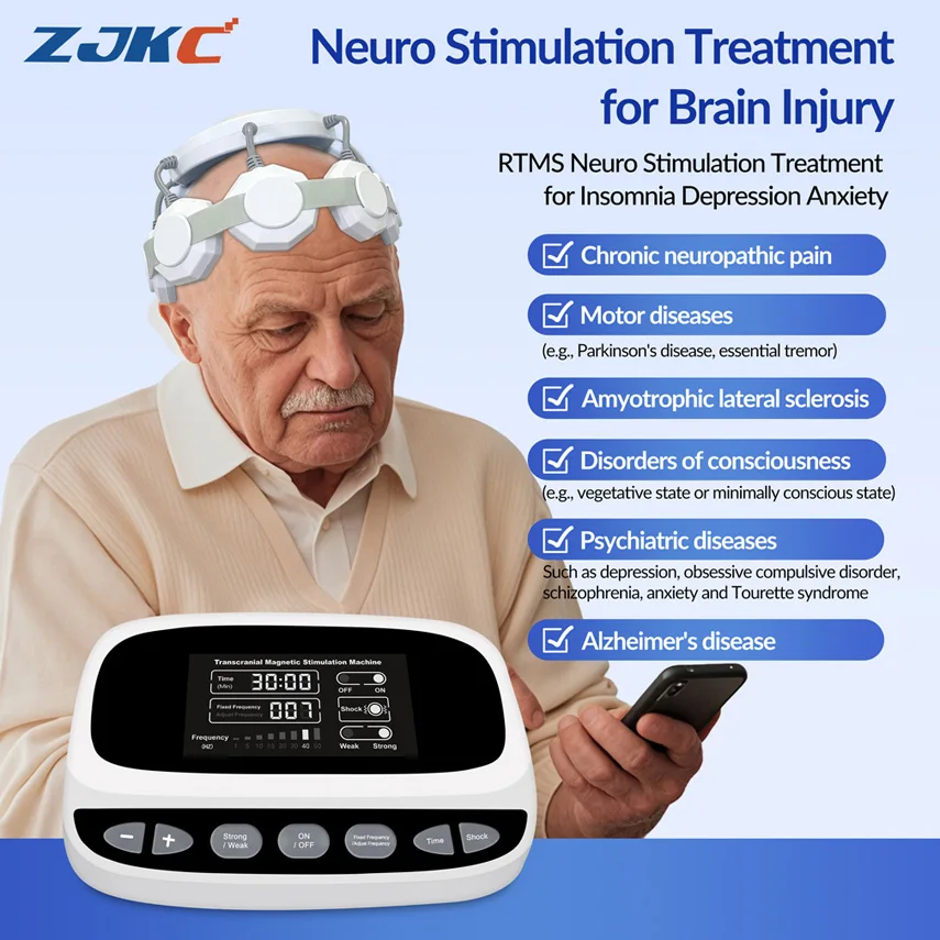 ZJKC Tms Magnetic Brain Stimulation Therapy For Depression Neurasthenia Stroke Autism Delusions Parkinson Insomnia Treatment