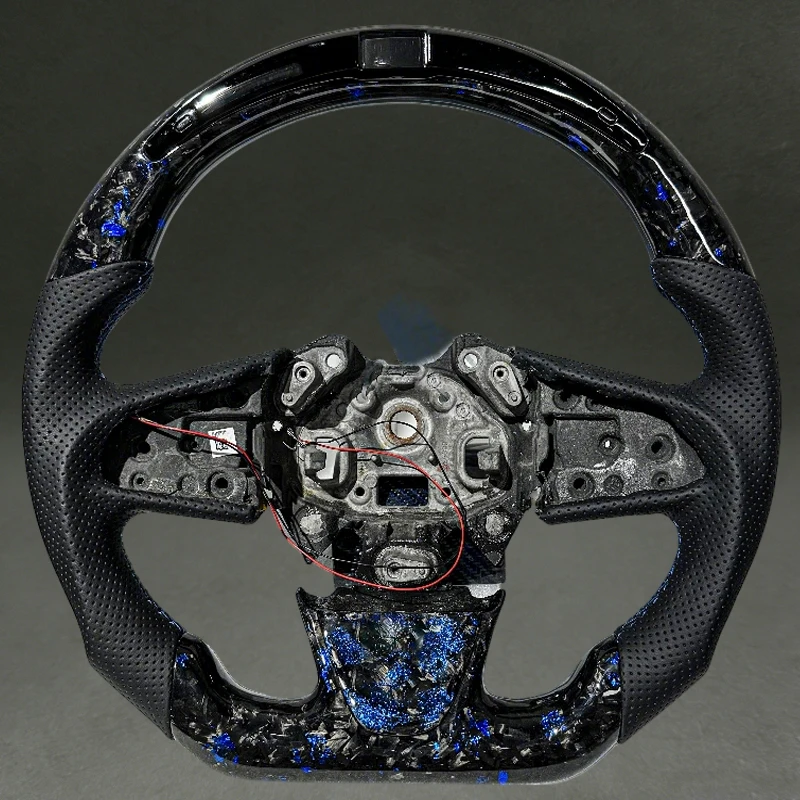 With Top LED Blue Forged Carbon Fiber for Megane 4 RS Customizable Stitching Factory Direct Sales for Renault Megane 4 Flat