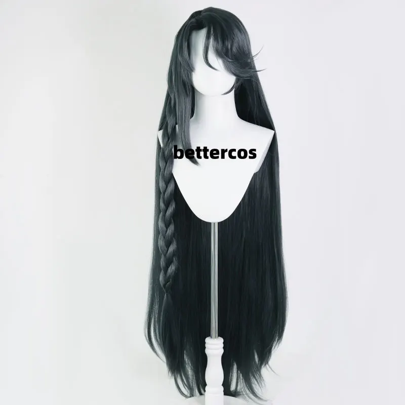 Game Ashes of The Kingdom Wen Chou Cosplay Wig 120CM Heat-resistant Synthetic Hair Halloween Party Cos Wigs+wig Cap
