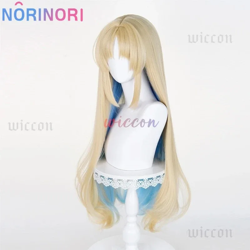 Wig Cosplay CyWuthering Waves Cartethyia Fleurdelys Rambut Panjang Pirang Beige Hiasan Kepala Telinga Tanduk Alat Peraga Pesta Halloween