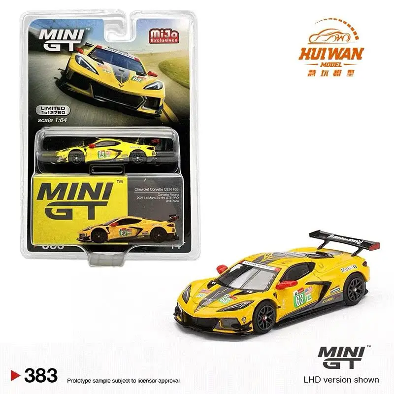 Mini Gt Car Model  1/64 Corvette c8 63 Acura nsx gt3 evo n86 cars model alloy Limited Edition Simulated model boy collection toy