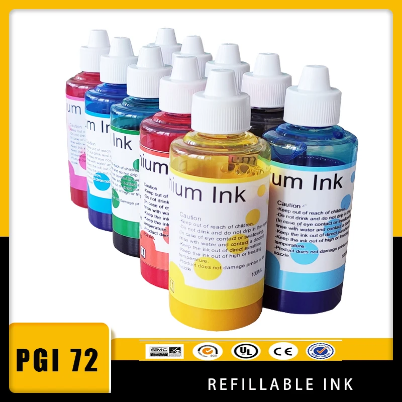 

Vilaxh PGI72 PGI-72 PGI 72 PGI-73 For Canon 72 73 Refillable Ink Compatible for Canon PIXMA Pro-10 PIXMA PRO-10S Printer