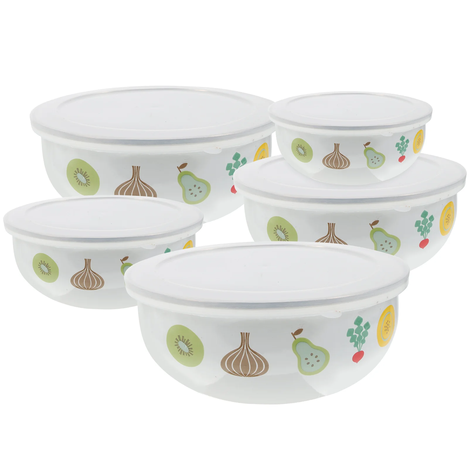 

Enamel Bowl Preservation Baby Food Containers with Lids Fridge Noodle Bowls Soup