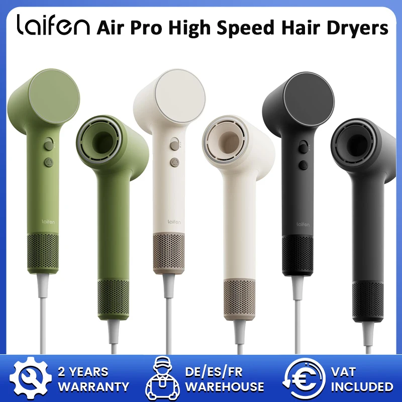 Laifen Air Pro Hochgeschwindigkeits-Haartrockner mit Thermo-Kontrolle, 100-facher Hitzeschutz pro Sekunde, 200 Millionen Ionen, Anti-Frizz Glanz-Haartrockner