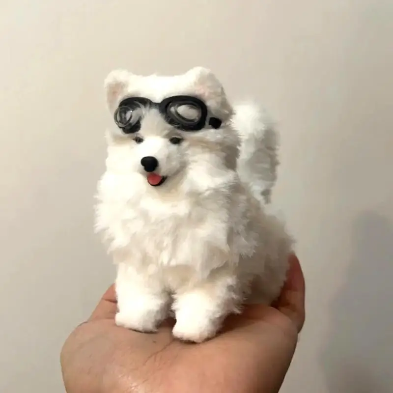 

Набор для рукоделия: Милый плюшевый щенок самоеда из кроличьего меха. Идеальный праздничный подарок для девочек. Зоотовары, игрушки для собак.